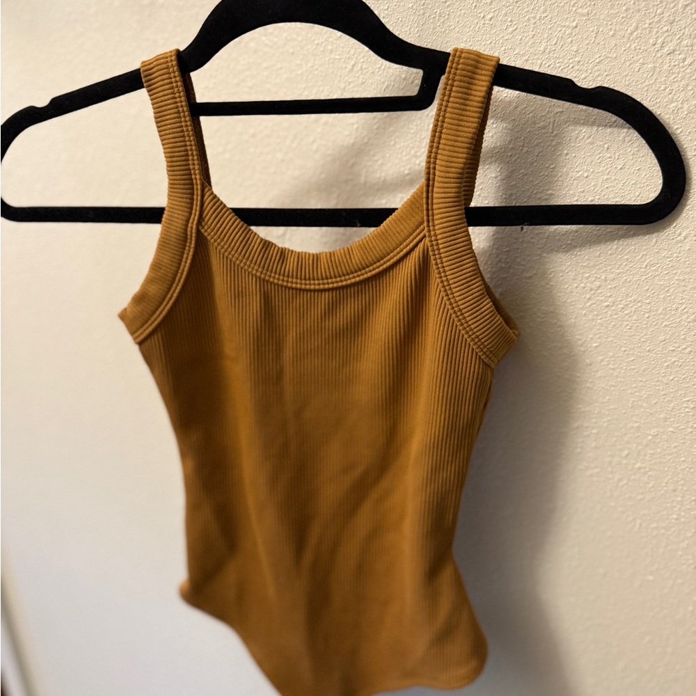 Wild Fable Ribbed Brown Tank Top